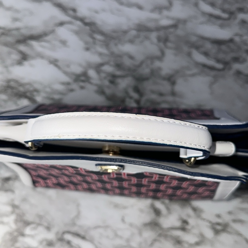 Charming Charlies Navy, Red, and White Handbag with Gold Accents - Picture 7 of 7